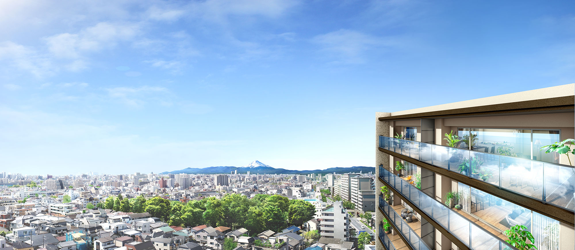 クレストラフィーネ板橋本町、南面に開けた開放感あふれる眺望