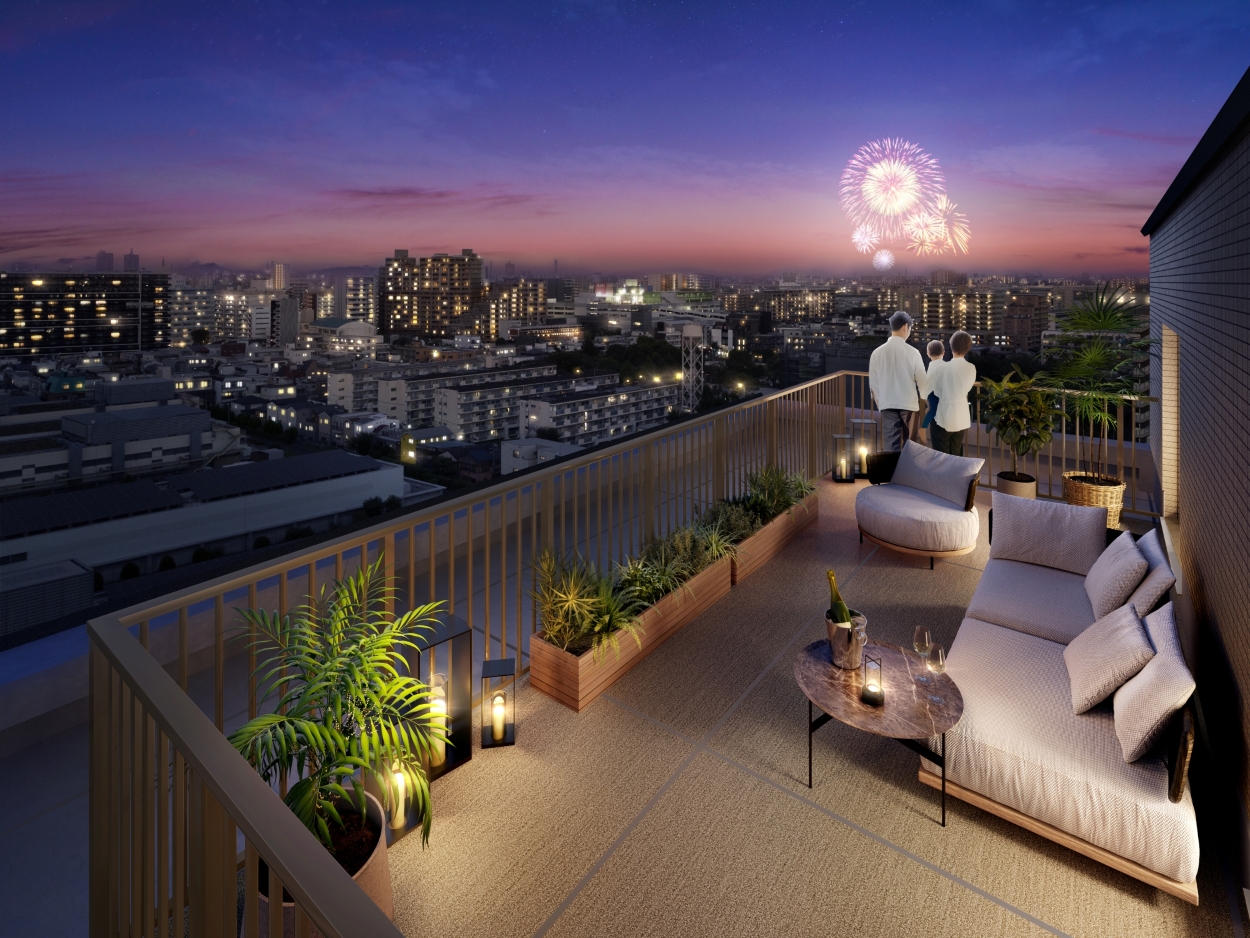 ルーフバルコニー完成予想CG